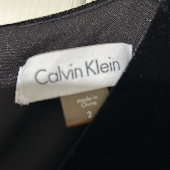 Calvin Klein Velvet Black Cold Shoulder Dress - Picture 4 of 7